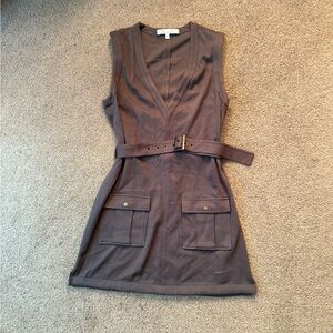 Lovers + Friends army green Mini Dress with Belt size S